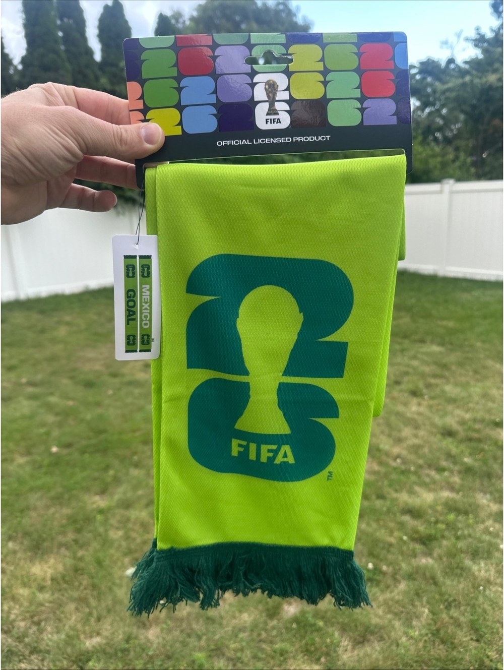 FIFA World Cup 2026 Mexico Official Scarf NWT Green Licensed